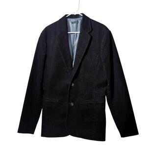 Guess Premium Black Textured 100% Cotton Two Button Sports Coat Men's Size L